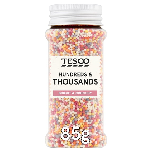 Tesco Hundreds & Thousands Sprinkles 85g, Imported from Britain