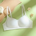 thumbnail image 2 of Fashion SMihono Women's Breathe T-Shirt Bra Breathable Wireless Bra Student Girls Full-Coverage Bras Comfort Push Up Bras Beige S, 2 of 3