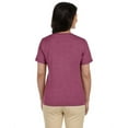 thumbnail image 2 of LAT Ladies' Premium Jersey V-Neck T-Shirt - VINTAGE BURGUNDY - S, 2 of 2