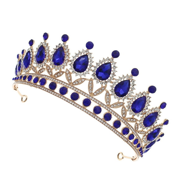 MEIBUTYUP Luxury Style Wedding Crown for Bride Rhinestone Hair Decor Women 1Pcs