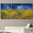 thumbnail image 2 of wall26 Canvas Print Wall Art Set Wheat Field with Crows by Vincent Van Gogh Nature Wilderness Illustrations Fine Art Relax/Calm Multicolor for Living Room, Bedroom, Office - 16"x24" x 3 Pan, 2 of 6