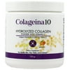 Colageina 10 Hydrolyzed Collagen Powder with Vitamin C, Water-Soluble Orange Flavor, 3.5 oz Pack of 1