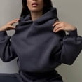 thumbnail image 4 of Conjunto de 2 Piezas para Mujer: Sudadera con Capucha de Gran Tamaño, Pantalones Deportivos Y2K, Ropa de Otoño Gris XXXL, 4 of 6