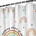thumbnail image 4 of Extra Long Boho Shower Curtain 72x84 Inches - Vintage Floral & Tropical Leaves Pattern, Waterproof Bohemian Bathroom Decor with 12 Hooks, Tribal Rustic Style, 4 of 5