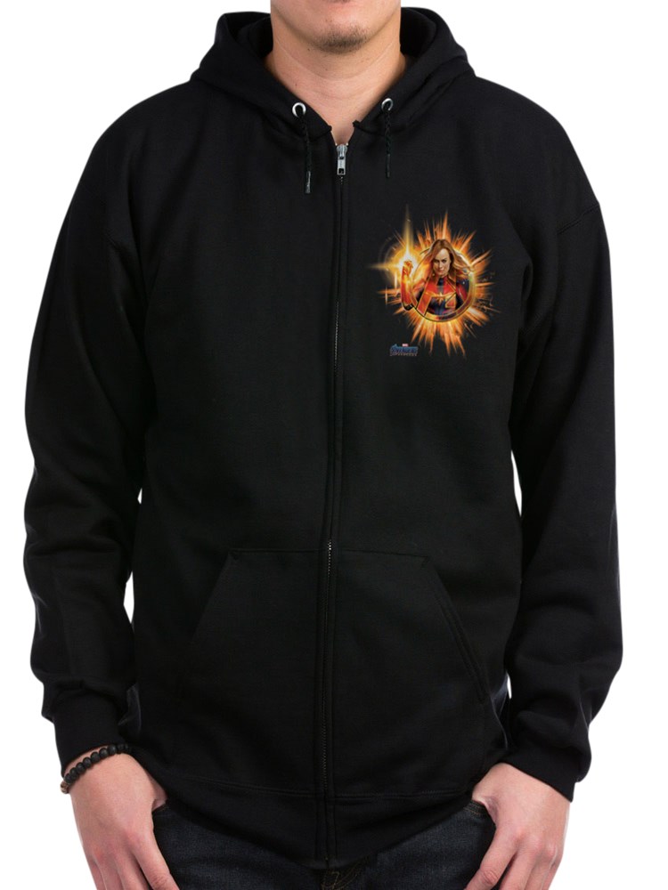 captain marvel zip up hoodie