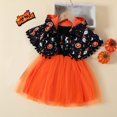 thumbnail image 4 of Piuwrlz Kids Cos Perform Dresses for Girls Halloween Party Dress Orange Size 3-4 T, 4 of 5