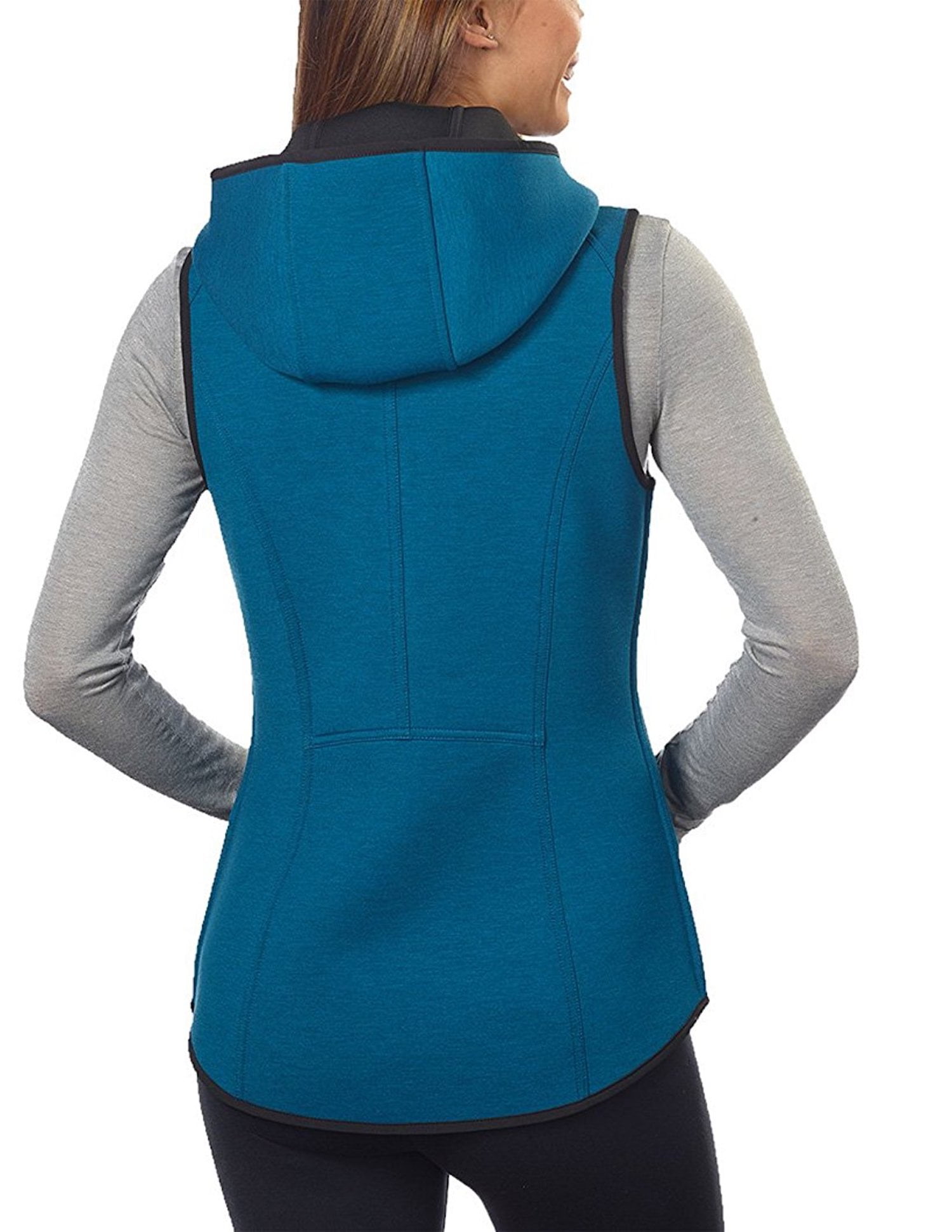 Gerry Ladie's Fixed hood Lightweight Full zip Hooded Knit Vest L