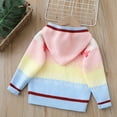 thumbnail image 3 of XBASW 1-5T Girls Rainbow Sweaters Long Sleeve Hooded Knit Sweater Fall Winter Pullover Jumper for Baby Toddler, 3 of 8