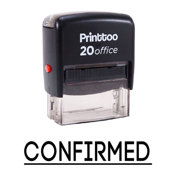 Printtoo Office Stationary Custom Stamp CONFIRMED Self Inking Rubber Stamp-Black