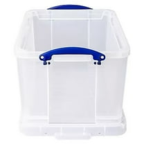 Really Useful Boxes(R) Plastic Storage Box, 32 Liters, 12in.H x 14in.W x 19in.D, Clear, 32C
