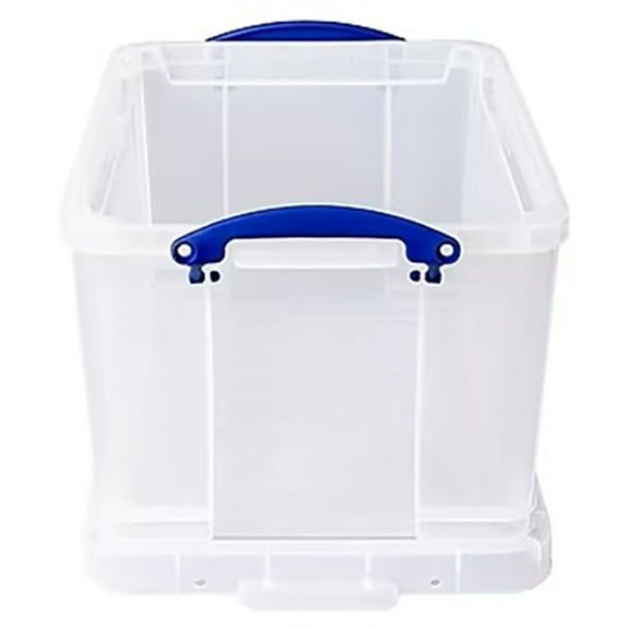 Really Useful Boxes(R) Plastic Storage Box, 32 Liters, 12in.H x 14in.W x 19in.D, Clear, 32C