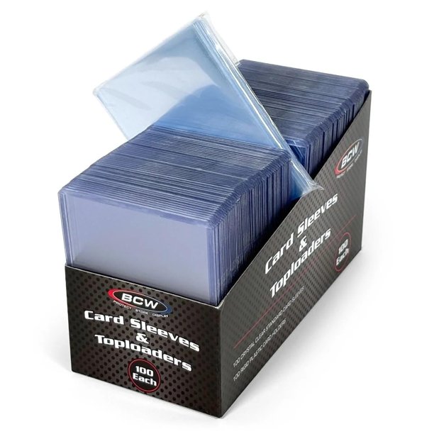 Fundas para cartas BCW Combo de 100 unidades, toploaders libres de ácido