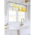 thumbnail image 3 of Valances for Windows Abstract Grey Rod Pocket Cafe Window Treatments Valance Curtains for Kitchen Bathroom Laundry Basement Windows 54"x18", 3 of 9
