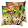 thumbnail image 2 of Juego de 2 fundas de almohada de felpa cuadradas negras de Power Rangers, decoración de doble cara para coche, cama, dormitorio, sofá, fundas de almohada suaves, decoración del hogar, sofá,, 2 of 5