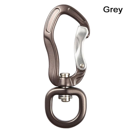 4 Colors Outdoor Ascend D Shape Aluminum Professional Carabiner Climbing Key Hooks Security Master Lock Mountaineering Protective Equipment GREY