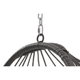 thumbnail image 6 of Outdoor Garden Rattan Egg Swing Chair, Wood Hanging Frame, Waterproof Cushion, UV-Resistant PE Rattan, American-Style Hanging Chair for Patio, Balcony & Lawn, Dark Gray, 6 of 8