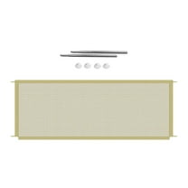 Folding Pet Extra Wide Dog Gate for The House, Doorway, Stairs, Freestanding Foldable Wire, Set of Support Feet - Beige, 180x72cm