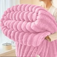 thumbnail image 2 of Soft Ribbed Fleece Blanket Lightweight Plush Microfiber Throw Blanket for Bed Sofa Couch Office Travel Home Use, 2 of 5