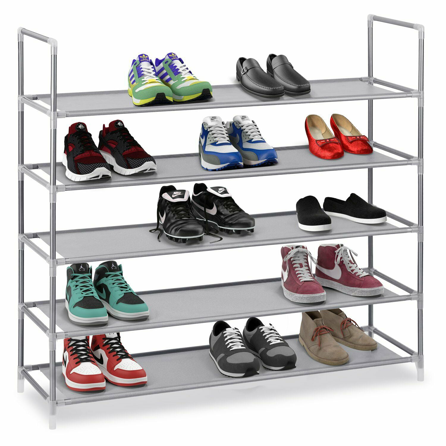 5 Tier Shoe Rack Stand Storage Stackable Organizer for 25 Pairs Shoes Space Save 