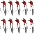 thumbnail image 6 of Jig Heads Kit Fishing Jig Head Hooks with Willow Blade Swimbait Jig Head Weighted Spin Head Jig Lures 1/4oz 3/8oz 1/2oz for Crappie Bass, 6 of 7