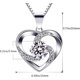 thumbnail image 5 of Collar de plata para mujer con colgante de corazón de plata 925, guardián del amor, circonita cúbica, regalo perfecto y elegante, 5 of 5