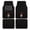Black&Red Heart, variant on Ed Hardy Car Floor Mats, Fashion Print Carpet Floor Mats Set with Red Heart & Skull Graphic, Faux Leather Floor Mats, Front and Rear Interior Protection for Cars, Trucks and SUVs