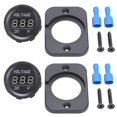 thumbnail image 1 of 2X 12V-24V Waterproof Car Motorcycle LED Digital Display Voltmeter Voltage Meter Black, 1 of 10