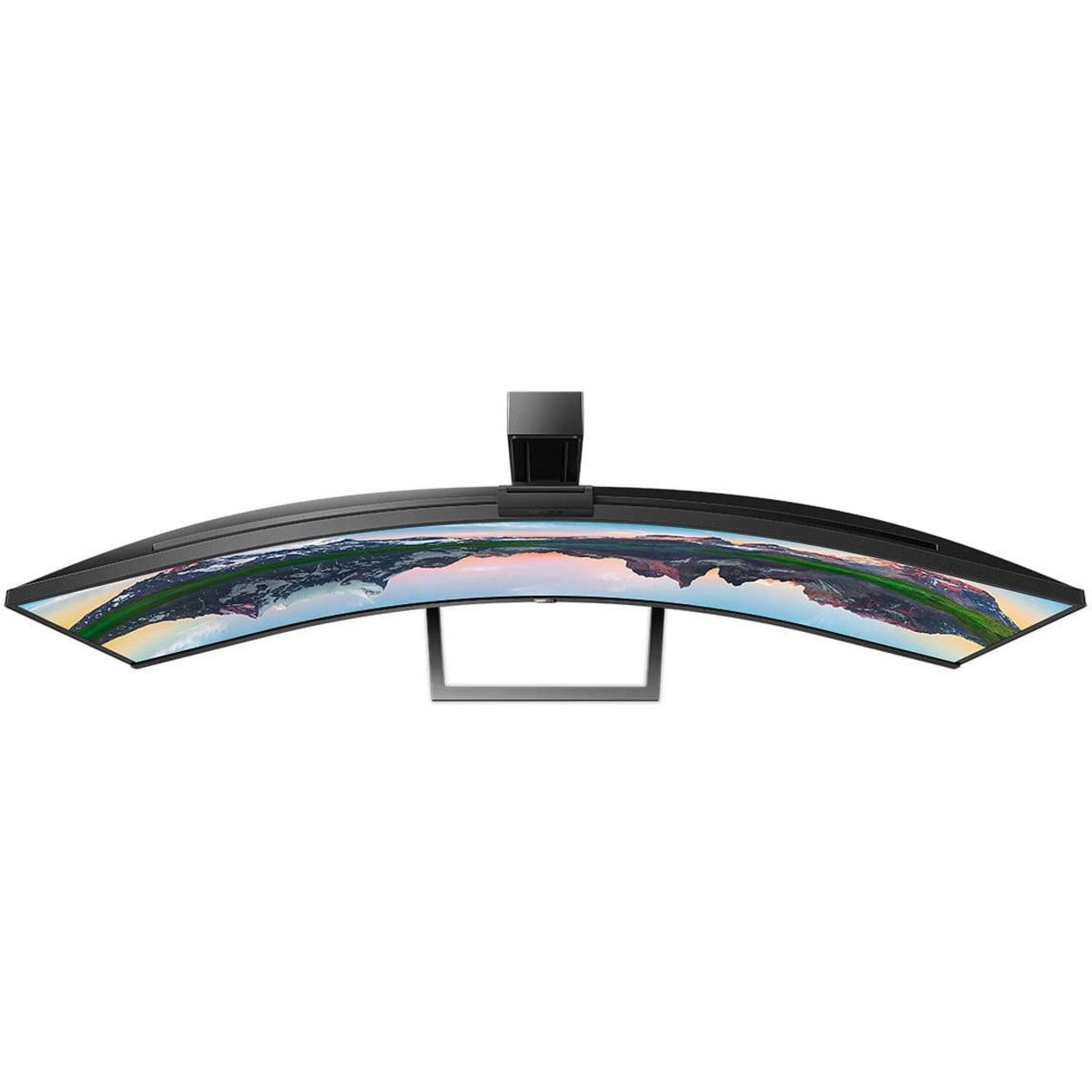 Philips Brilliance 499P9H 48.8" Dual Quad HD (DQHD) Curved Screen WLED LCD Monitor, 32:9, Textured Black