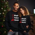 thumbnail image 2 of EcoLoom Gamer Valentine Gifts Single Taken Gamer Funny Midweight Crewneck Sweatshirt Navy-XL, 2 of 4