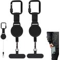 thumbnail image 1 of Lanière de Téléphone Rétractable Anti-Vol Extérieure, Support de Téléphone Rétractable Anti-Vol, Support de Lanière Léger avec Clip de Sécurité, Système d'Attache Portable, pour Voyage Randonnée (2 Pcs), 1 of 8