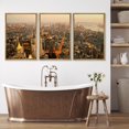 thumbnail image 3 of PixonSign Framed Canvas Print Wall Art Set Aerial View New York City Dusk Urban Architecture Photography Realism Scenic Landscape Decorative Colorful Multicolor for Bedroom - 24"x36"x3 Natural, 3 of 5