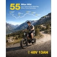 thumbnail image 7 of Actbest Blaze Retro Electric Bike for Adults, 16"x4.0 Fat Tire Vintage E‑Bicycle, 500W Hub Motor 28MPH（Peak 1500W）, 48V 13Ah Removable Battery, Dual Shock Absorption,Black & Gray, 7 of 7