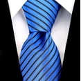thumbnail image 2 of Scott Allan Navy Blue Tie for Men | Standard Size Necktie 3.3"in at Point | Blue Ties, 2 of 5