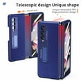 thumbnail image 5 of ELEHOLD for Samsung Galaxy Z Fold 3 Rugged Case, Hard PC＋Soft TPU Screen Protector Invisible Kickstand Hidden Bracket Anti-Scratch Shookproof Folding Case for ZFold 3 2021 7.6 inch, Blue, 5 of 6