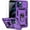 Purple with camera cover Military-Grade 2nd gen, variant on MYKOMI Compatible with Apple iPhone 16E Case SE 4 Phone Cover with Finger Ring Holder Kickstand Military Grade Shockproof Heavy Duty Protective Cover for iPhone 16e / SE 2025