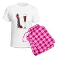 thumbnail image 5 of CafePress - Glitter Red Corkscrew Stiletto And Champagne Glas - Women's Short Sleeve Print T-Shirt and Pants Light Cotton Pajama Set, 5 of 7
