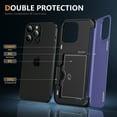 thumbnail image 2 of Dteck for iPhone 15 Pro Max Case with 2 Pack Screen Protector, Military Grade Shockproof Full Body Protection Phone Case with Card Holder Flip Kickstand for iPhone 15 Pro Max,Purple, 2 of 7