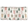 thumbnail image 7 of Yayeee Kitchen Curtains Tier Set of 2 Light Filtering 57"x24" Over Sink Window Panels, Beige Christmas Cups, 7 of 7