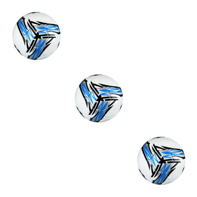 relayinert Versatile Football Made With PVC And PU High Elastic Wide Application PU Training Soccer Ball blue Size 5 3Set