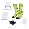thumbnail image 3 of Uemuo Green Avocado Printed Kids Boys Socks Seamless Crew Socks Crazy Funny Athletic Sport Socks for Children, 3 of 6