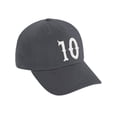 thumbnail image 3 of Daxton 3D Vintage Custom Number Low Profile Adjustable Baseball Dad Hat Cap, Charcoal White, 10, 3 of 3