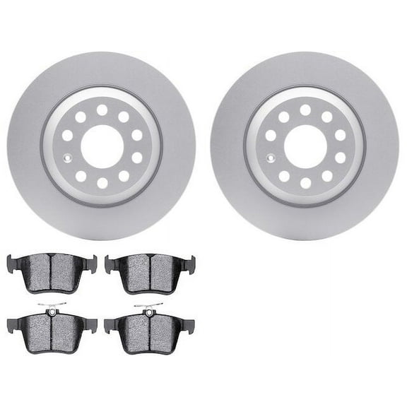 Rear Brake Pad and Rotor Kit - Compatible with 2018 - 2022 Volkswagen Tiguan 2019 2020 2021