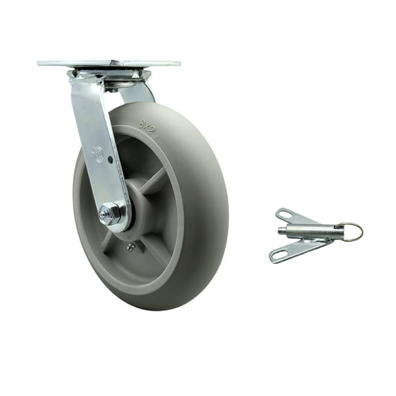 Cambro Camcruiser Vending Cart Replacement Caster with Bolt on Swivel Lock - SCC