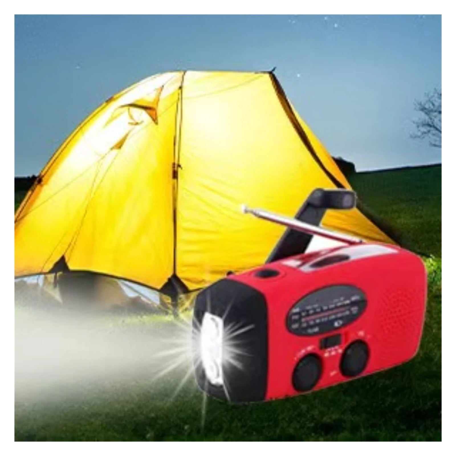 Multifunctional Hand Crank Power Generation Emergency Radio Solar Disaster Prevention FM AM WB NOAA USB LED Flashlight