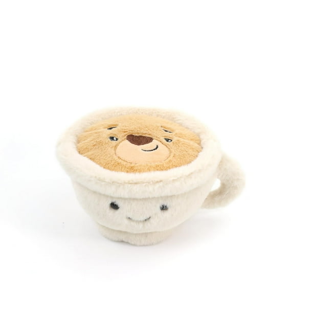 Taza de café con forma de capuchino de peluche RECUR de peluche, 20 cm