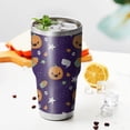 thumbnail image 3 of 30oz Halloween Cute Pumpkins and Cupcakes Tumblers Stainless Steel Tumbler with Lid and Straw,Vacuum Insulated Double Wall Travel Tumbler Cups Mug with Cleaning Brush for Coffee,Tea, 3 of 7