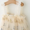 thumbnail image 3 of Toddler Baby Kids Girls Star Sequin Summer Sleeveless Beach Tutu Dress Casual Layered Tulle Dresses Princess Birthday Party Beach Dresses 1-6Y, 3 of 5