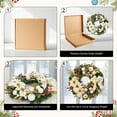 thumbnail image 5 of Huisuilinss Pre-Lit Christmas Wreath,24" Artificial Christmas Wreath,Christmas Wreaths With Lights,Champagne Bow Berries,Pine Cones,White Winter Wreath For Indoor,Outdoor Holiday Decor, 5 of 7