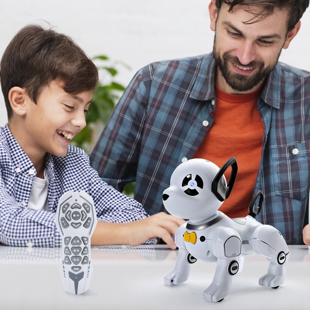 HLONK Jouets de Chien Robot Télécommandé pour Enfants, Jouets de Chiot Cascade Robotique RC, Chien Robot Programmable Dansant à Distance, Robot RC Intelligent avec Son, Cadeau Interactif pour Garçons et Filles de 6+ Ans