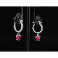 thumbnail image 3 of Pear Cut Ruby Leverback Earring Drop & dangle Earring Pink Ruby Wedding Trendy Jewelry Gifts For Special One Teardrop Earring, 3 of 4